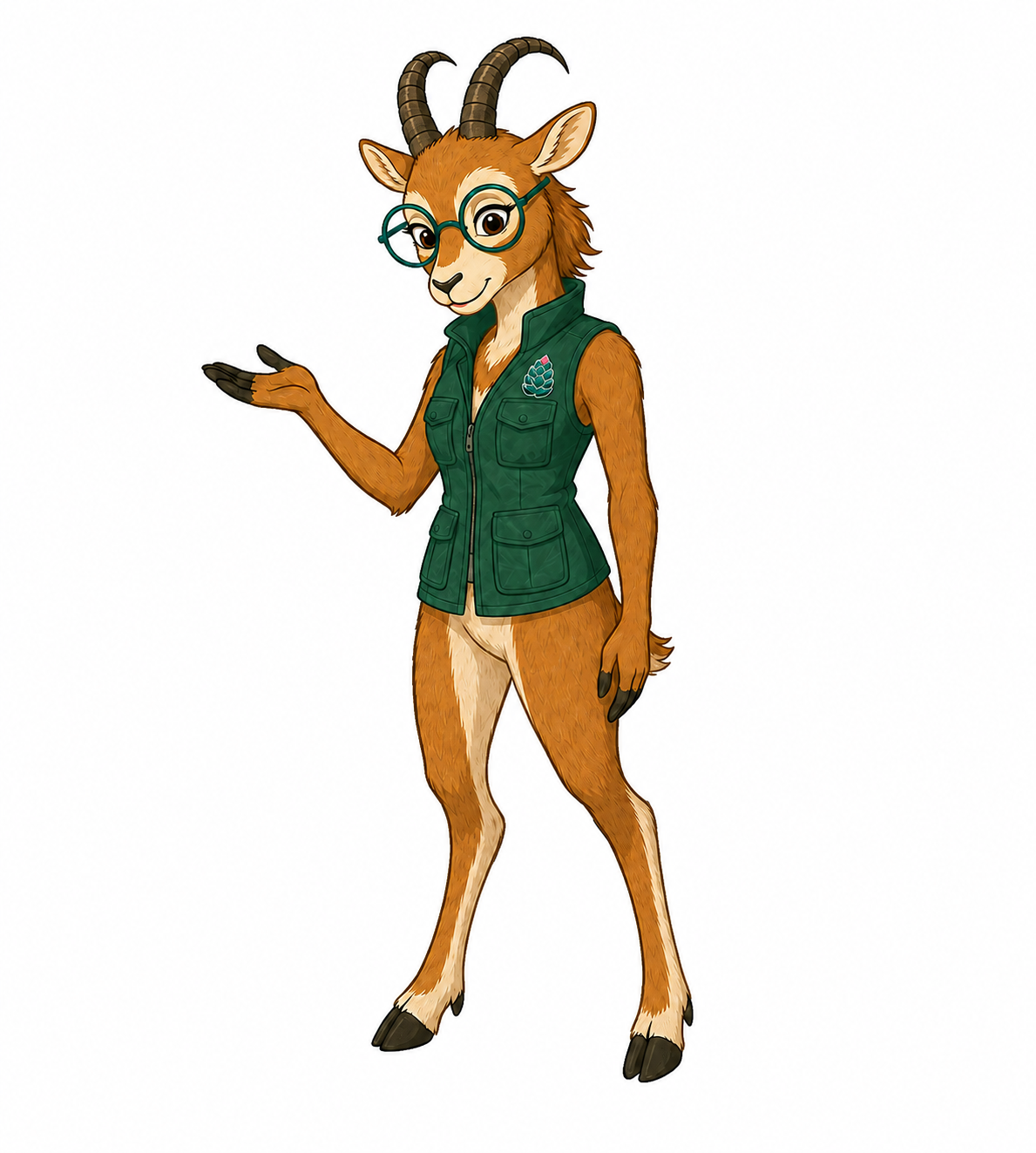 Floni, Trodos's mouflon guide, inviting you to explore.